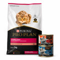 Packs Cuidado Renal Purina  PRO PLAN Esterilized 3Kg.  Gatos Castrados o esterilizados 3Kg.+ 2 Latas de Leonardo de pescado y ternera rica en carne de vacuno